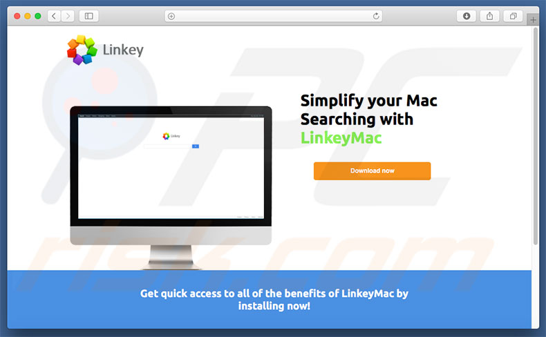 Dubious website used to promote search.linkeymac.com