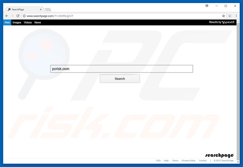 searchpage.com browser hijacker