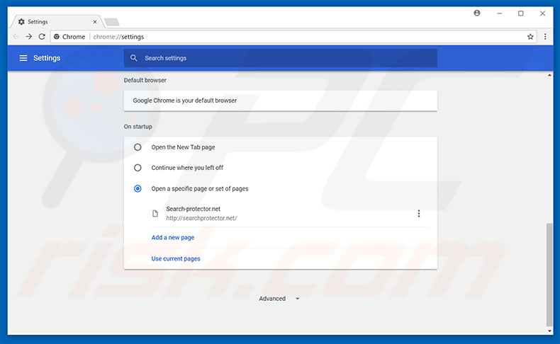 Removing searchprotector.net from Google Chrome homepage