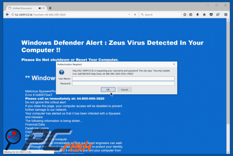 Security Update Error adware