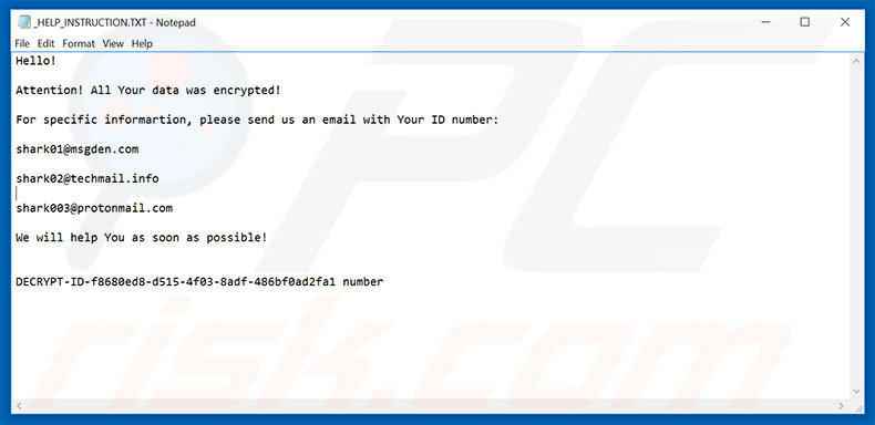 SharkMix decrypt instructions