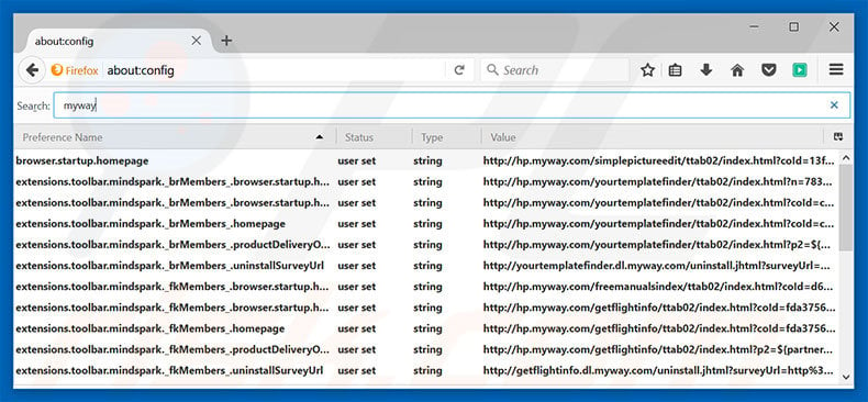 Removing hp.myway.com from Mozilla Firefox default search engine