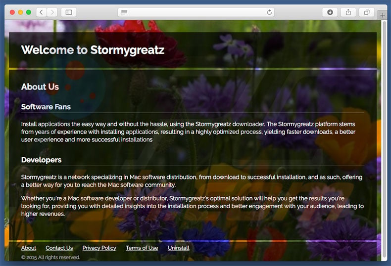 Dubious website used to promote search.stormygreatz.com