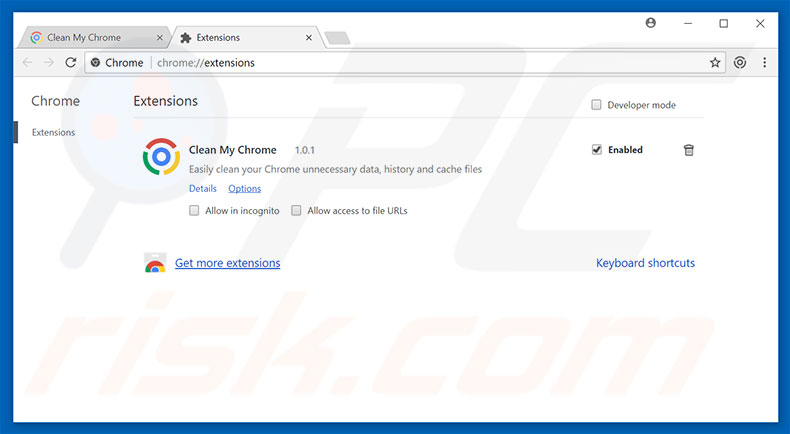 Removing unstopaccess ads from Google Chrome step 2