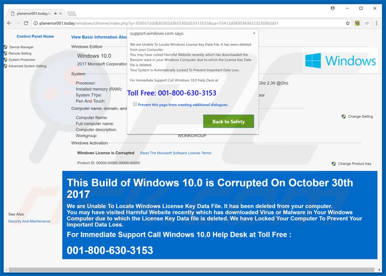 How To Uninstall Unable To Locate Windows License Key Scam Virus