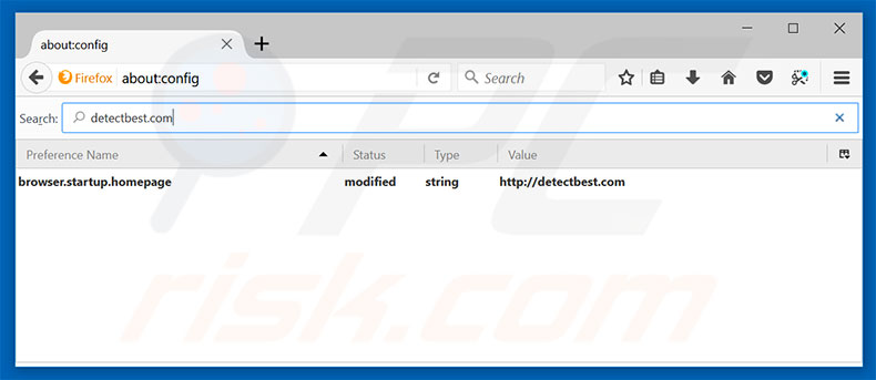 Removing detectbest.com from Mozilla Firefox default search engine