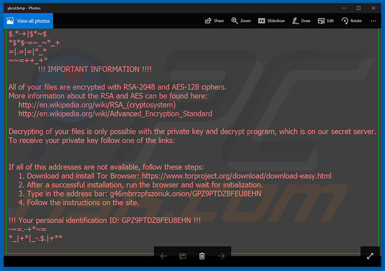 Ykcol decrypt instructions