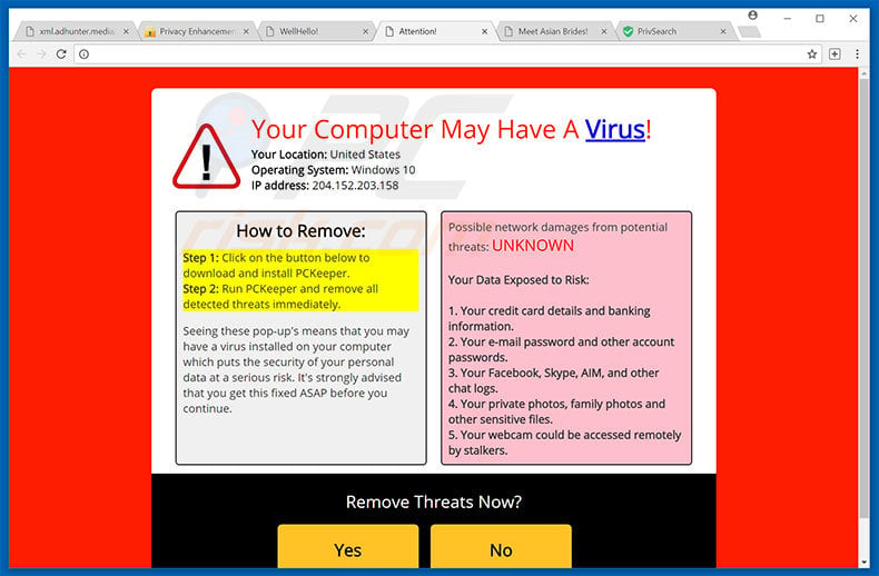 Your Computer May Have A Virus! adware