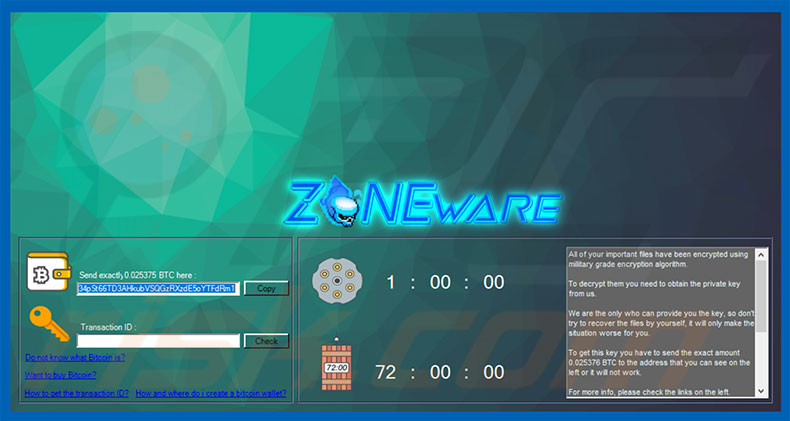 ZONEware decrypt instructions