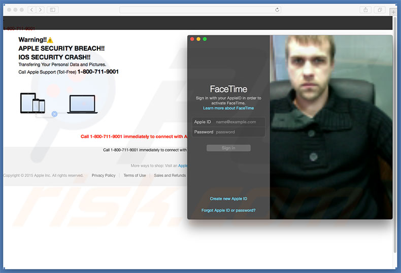 APPLE SECURITY BREACH opens facetime login