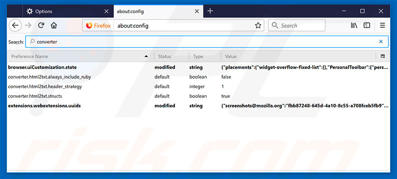 Removing search.hconvert2pdfnow.com from Mozilla Firefox default search engine