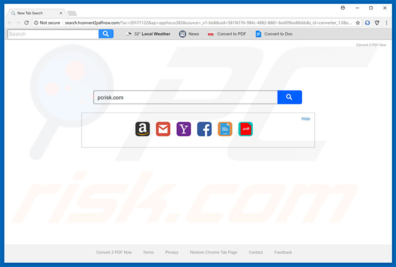 search.hconvert2pdfnow.com browser hijacker