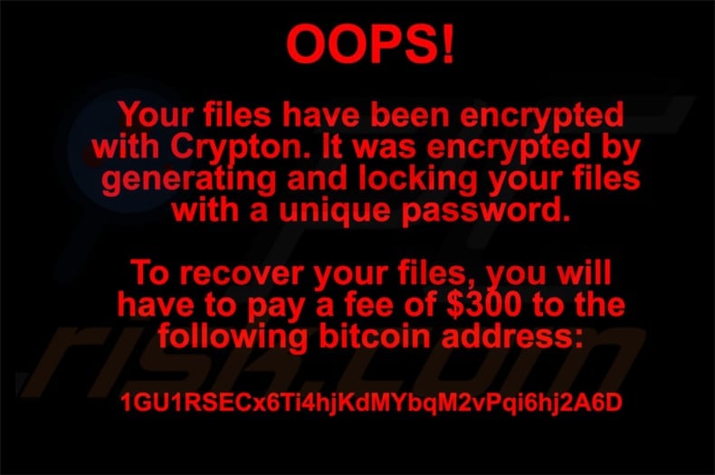 crypton ransomware wallpaper