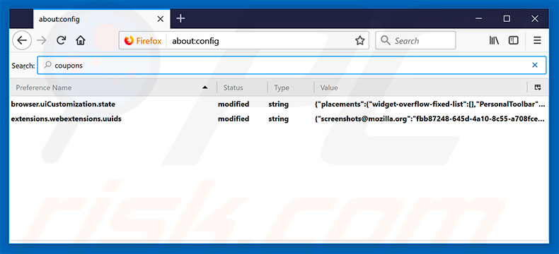 Removing search.heasycouponsaccess.com from Mozilla Firefox default search engine