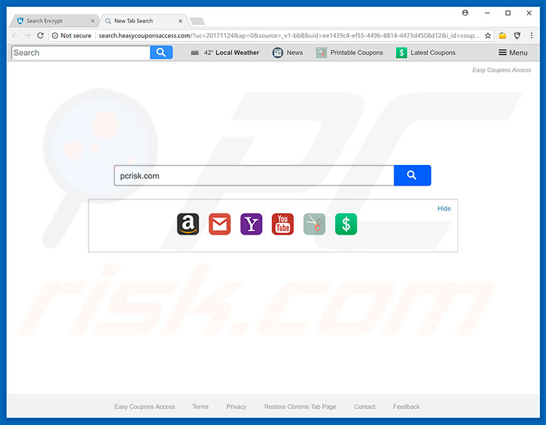 search.heasycouponsaccess.com browser hijacker