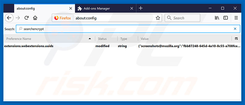 Removing search.easytelevisionaccess.com from Mozilla Firefox default search engine