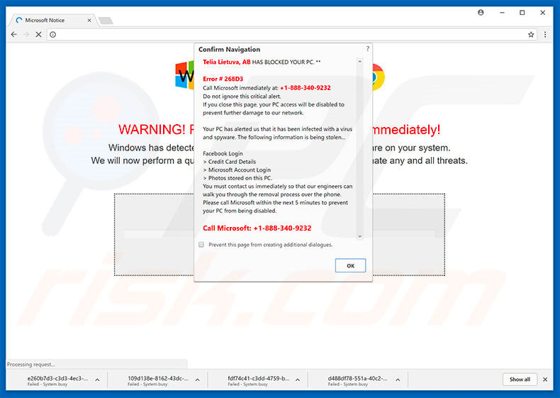 ISP HAS BLOCKED YOUR PC adware