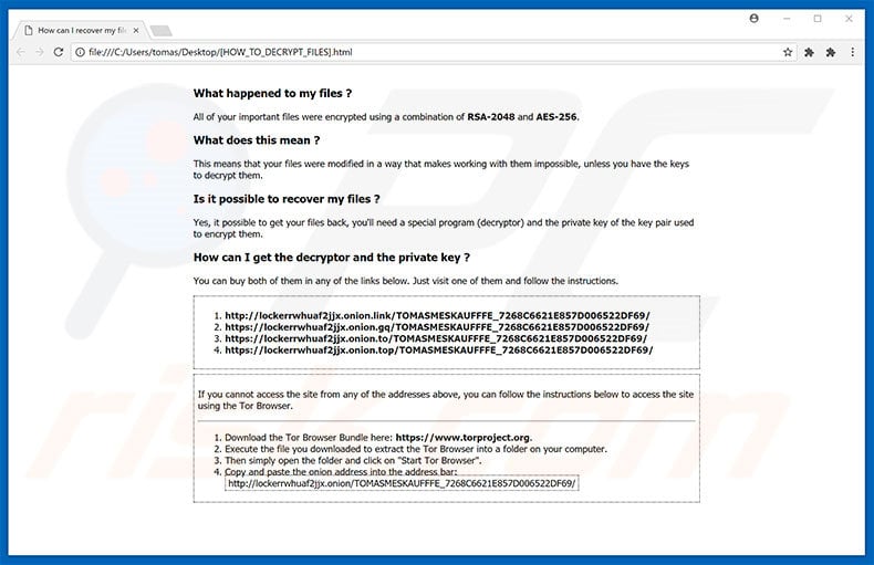 LockeR decrypt instructions