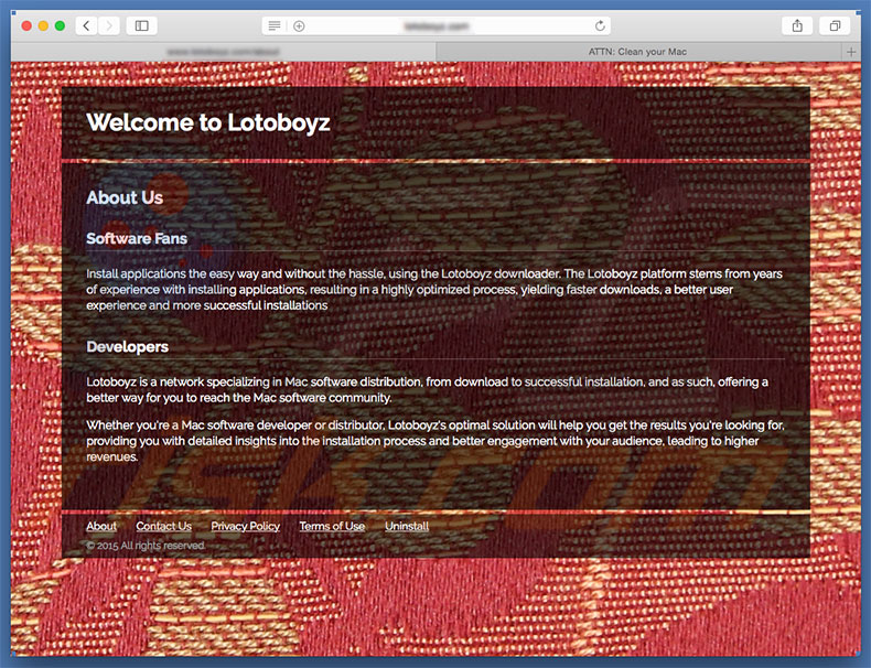 Dubious website used to promote search.lotoboyz.com