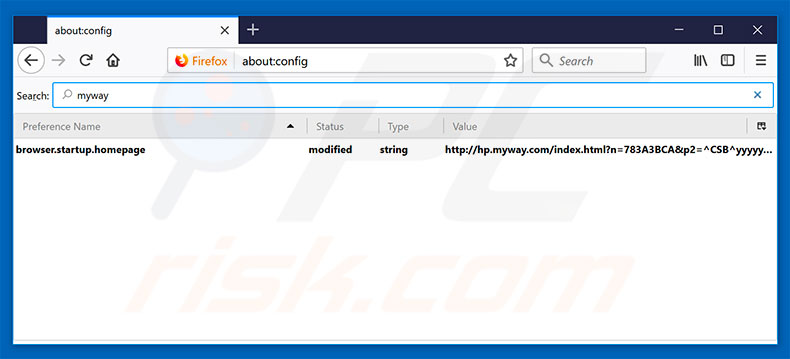 Removing hp.myway.com from Mozilla Firefox default search engine