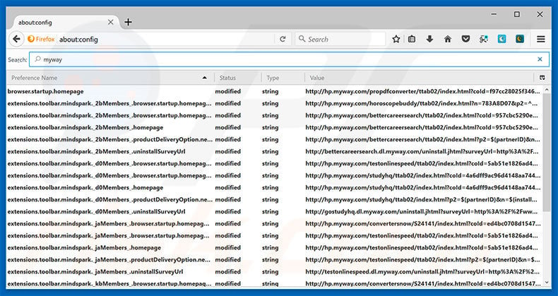 Removing hp.myway.com from Mozilla Firefox default search engine