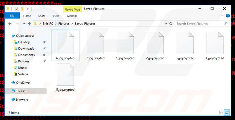 Files encrypted by RETIS