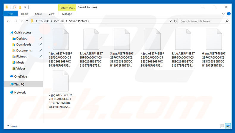 Files encrypted by Sad