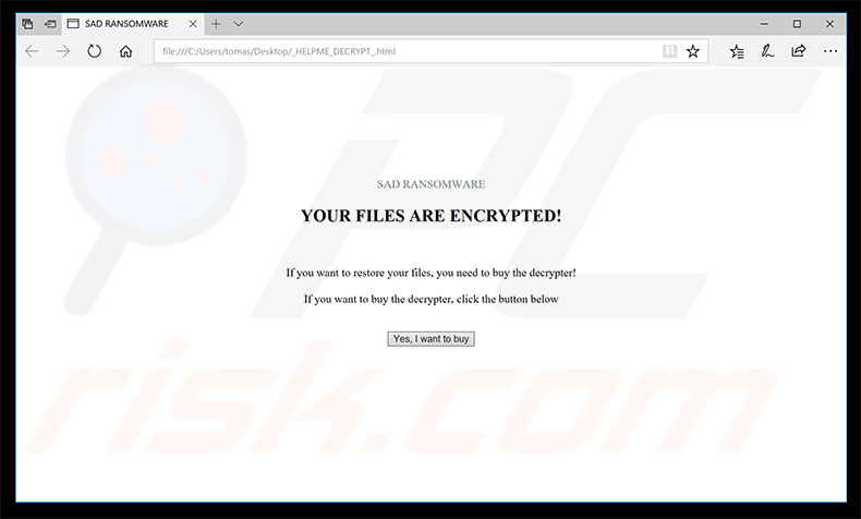 Sad html file