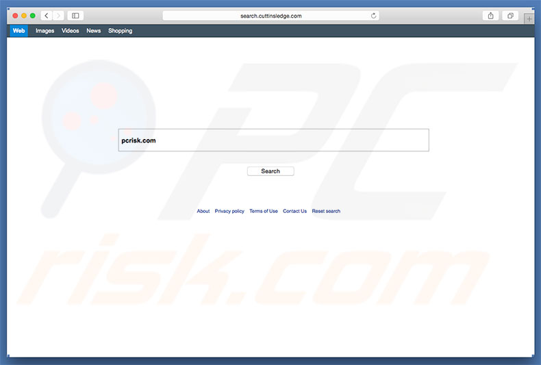 search.cuttinsledge.com browser hijacker on a Mac computer