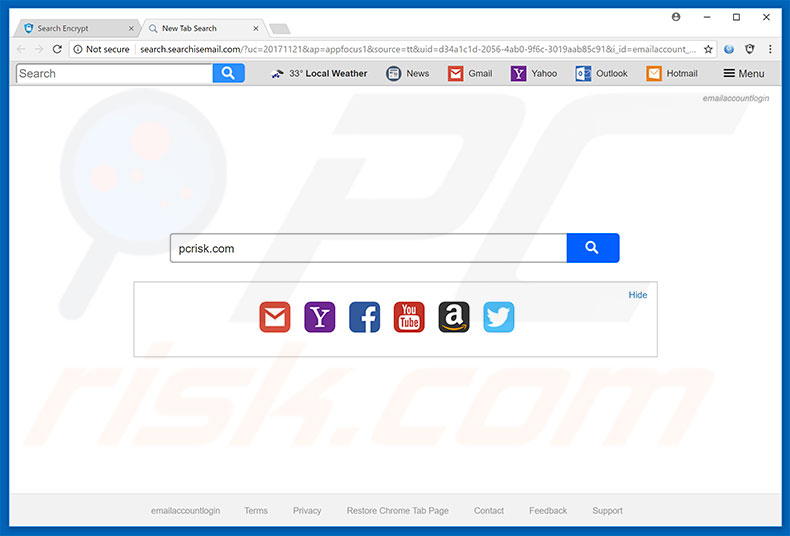 search.searchisemail.com browser hijacker