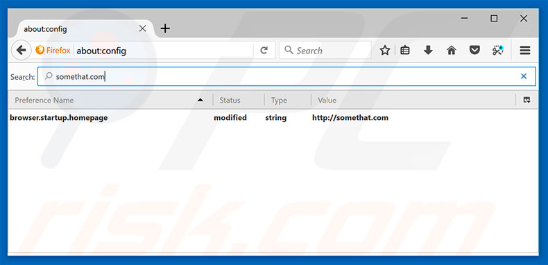 Removing somethat.com from Mozilla Firefox default search engine
