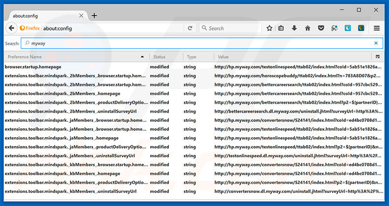 Removing hp.myway.com from Mozilla Firefox default search engine
