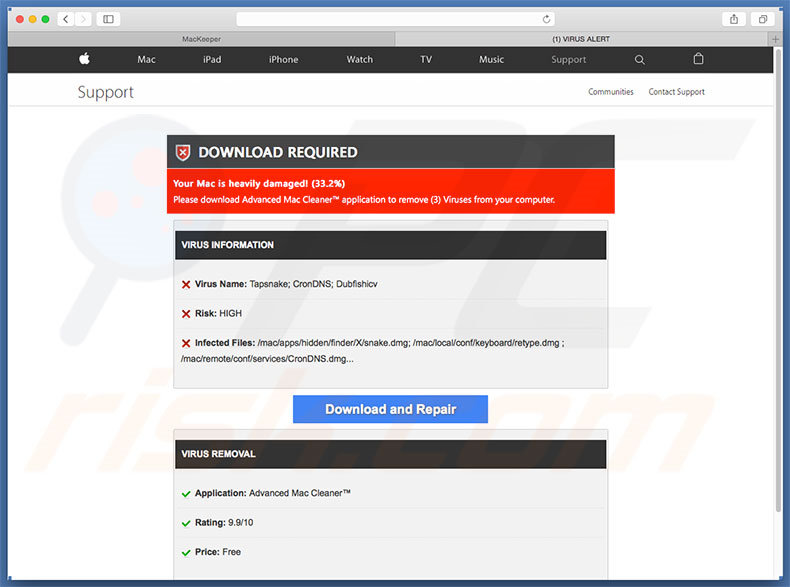 The Last Website Infected Your Computer fake scan