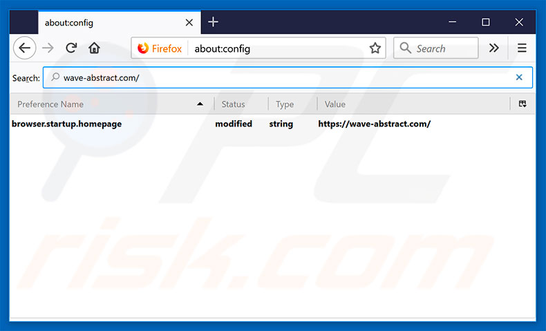 Removing wave-abstract.com from Mozilla Firefox default search engine