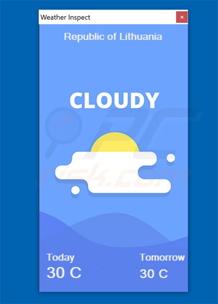 weather inspect adware application