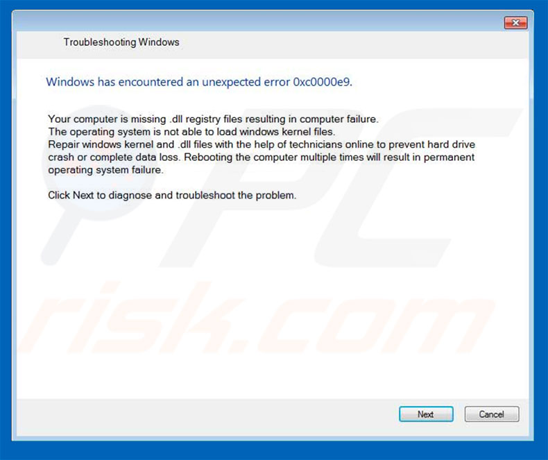 Buy Windows Defender Essentials Fake Troubleshooter (sample 1)