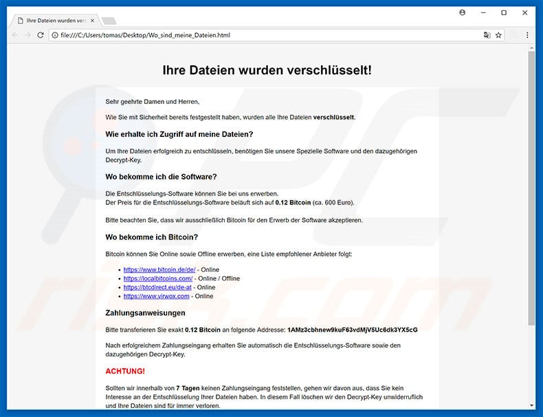 Wo Sind Meine Dateien decrypt instructions