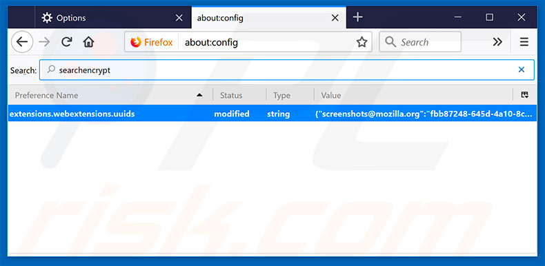 Removing search.yourfreeonlineforms.com from Mozilla Firefox default search engine