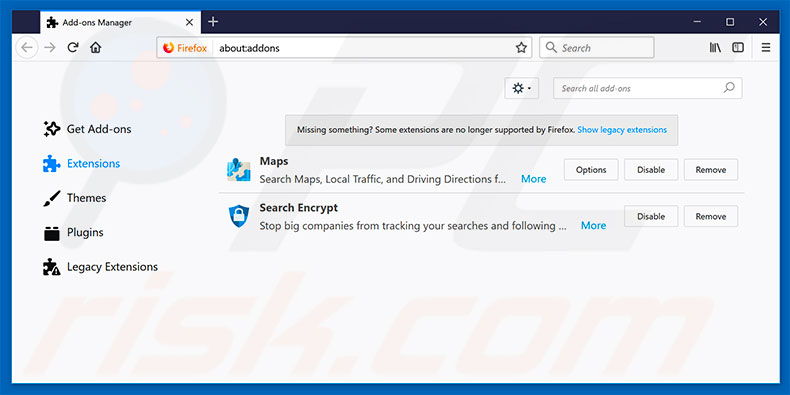 Removing search.hyourmapview.com related Mozilla Firefox extensions
