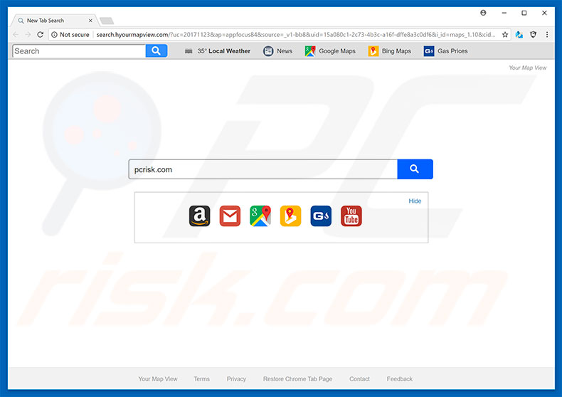 search.hyourmapview.com browser hijacker