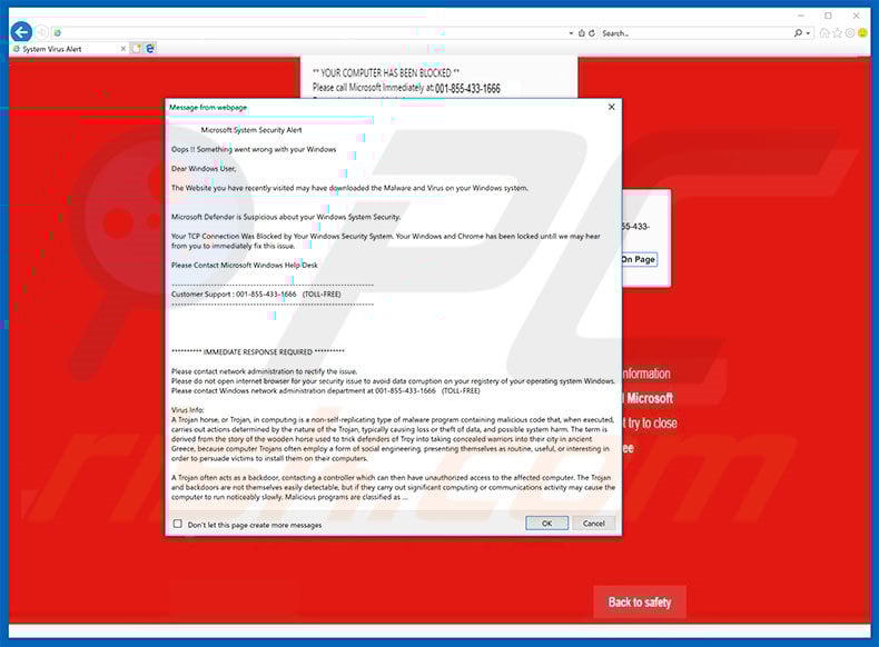 Your TCP Connection Was Blocked adware