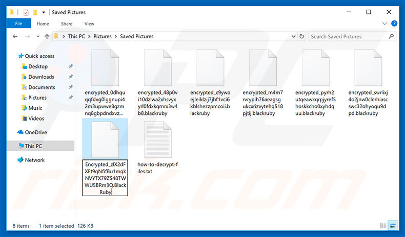 Files encrypted by BlackRuby