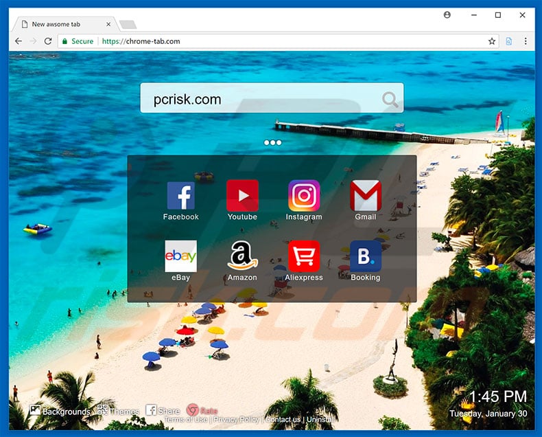 chrome-tab.com browser hijacker