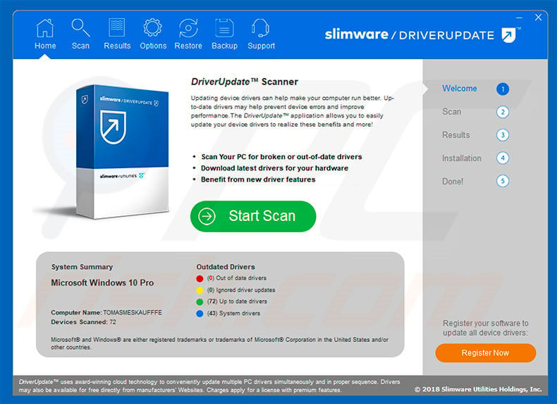 DriverUpdate unwanted application