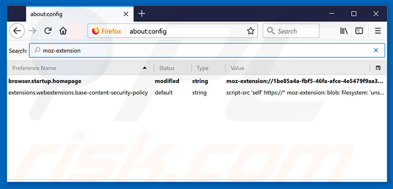 Removing search.heasyrecipesnow.com from Mozilla Firefox default search engine