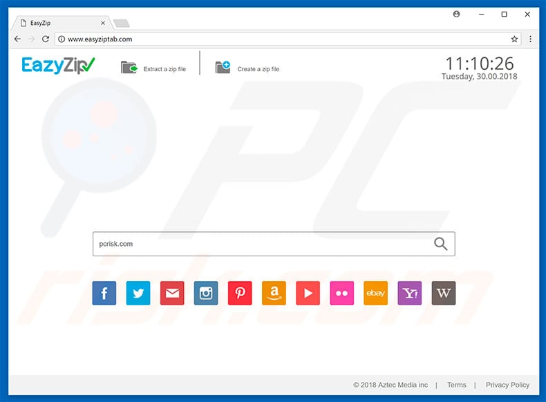 easyziptab.com browser hijacker