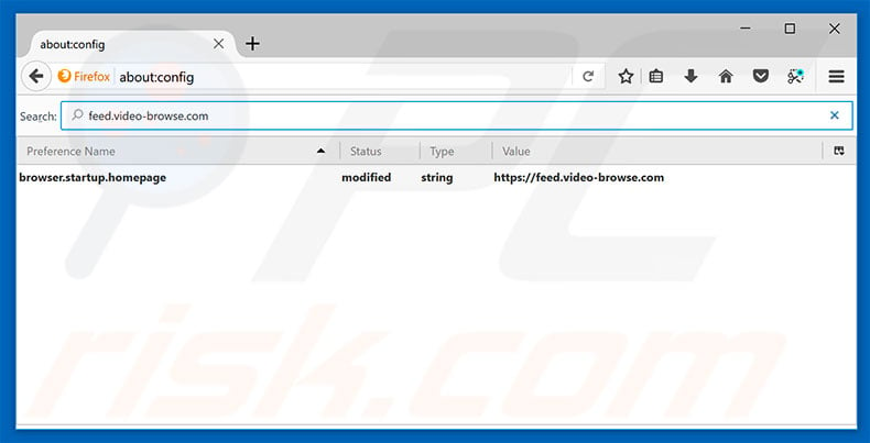Removing feed.video-browse.com from Mozilla Firefox default search engine