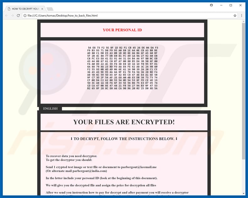 globeimposter .crypted! ransomware