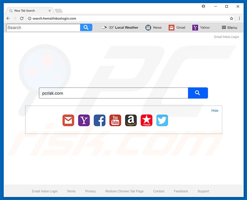 search.hemailinboxlogin.com browser hijacker