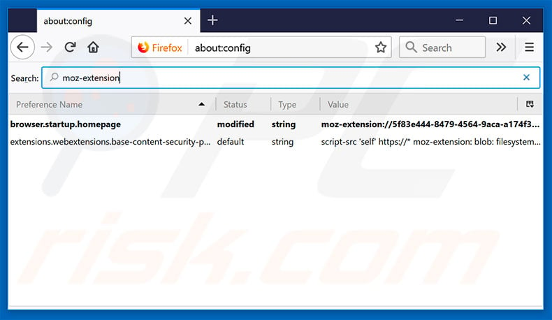 Removing search.hfreeformsnow.com from Mozilla Firefox default search engine